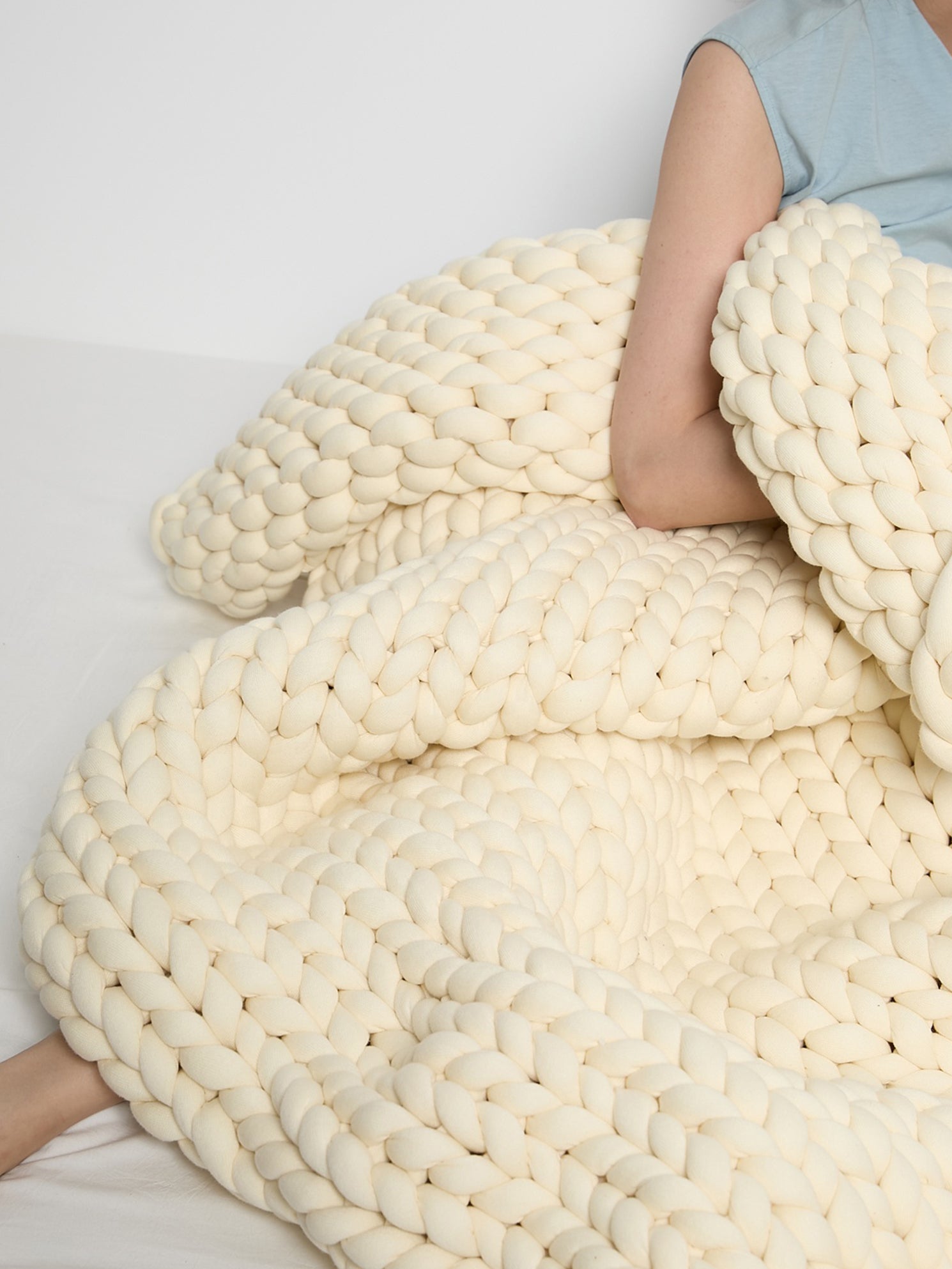 Knitted Throw Weighted Blanket Super Soft Cozy Warm Chunky 100% Polyester Solid American Style 1Piece/Opp Bag Top Grade 1Pcs