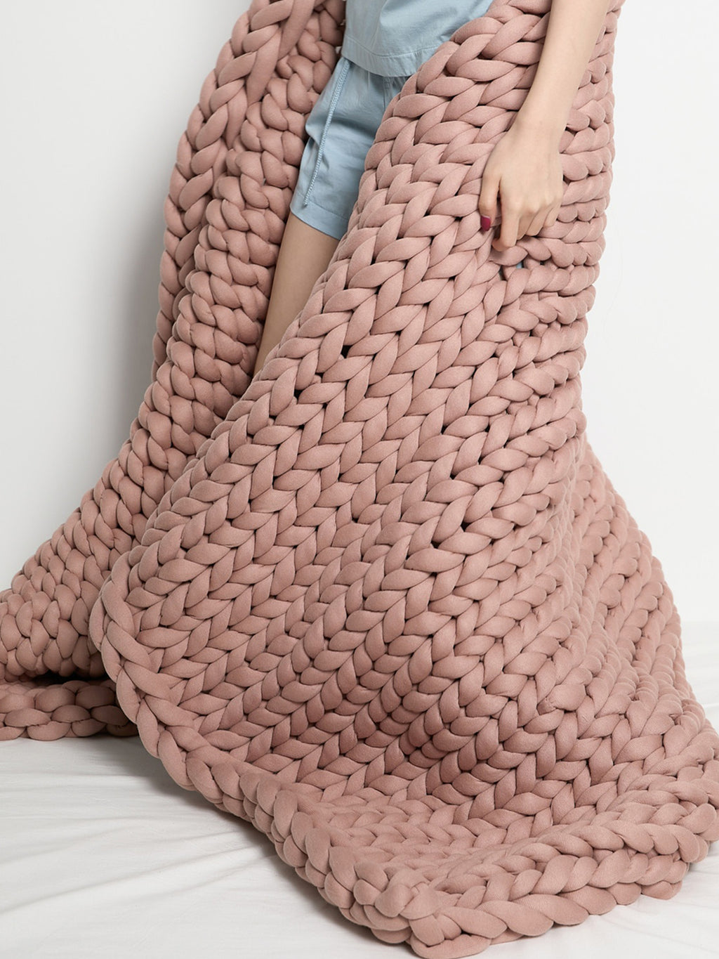 Weighted Snuggle Knit - Flamingo Pink