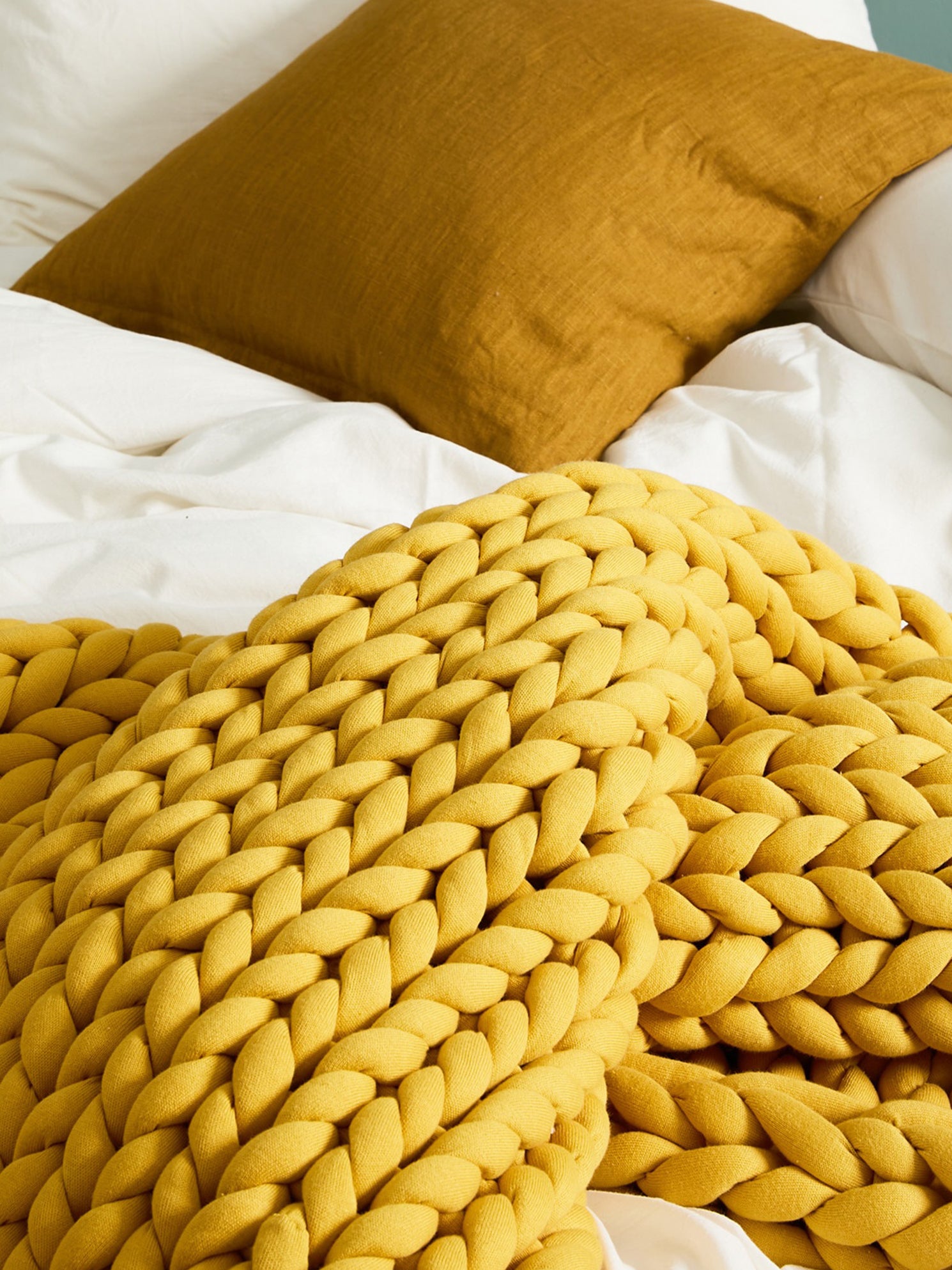 Weighted Snuggle Knit - Mustard